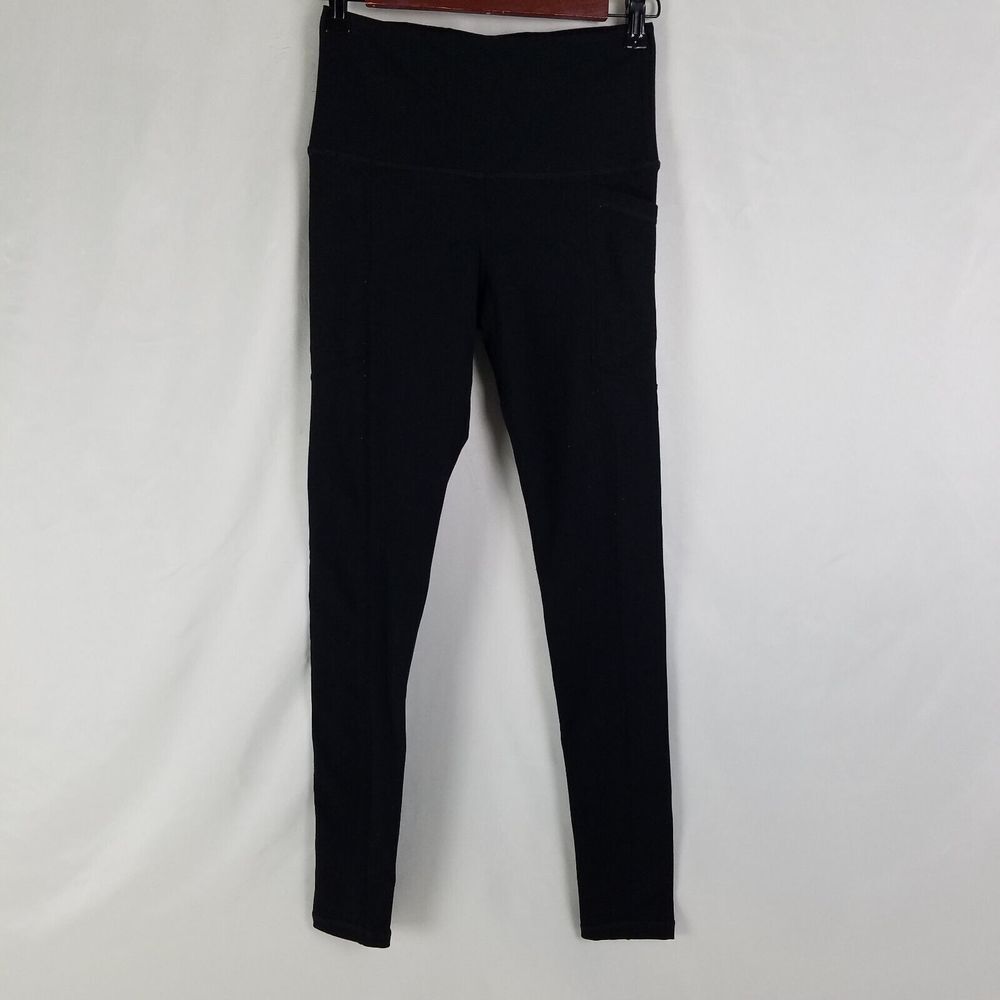 Urban Daizy Activewear Pants Womens Small Black Mid Rise Ankle Stretch‎ Workout